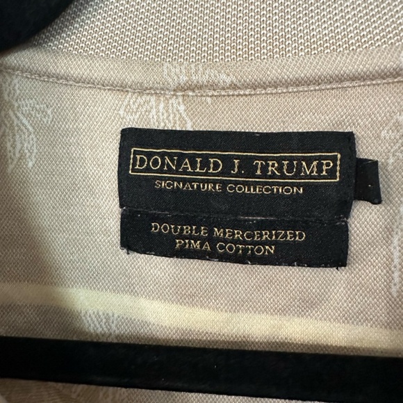 Donald J Trump Signature Collection Double Mercerized Pima Cotton Polo Sz L GUC - Picture 5 of 7